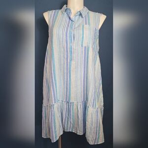 Time and Tru Pastel Striped Mini Dress XXXL NWT